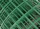 हरी 25 मीटर पीवीसी लेपित तार जाल रोल बाड़ के लिए सीधे किनारे के साथ हार्डवेयर कपड़े
