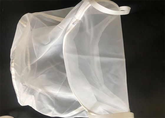 पर्यावरण के अनुकूल बड़े आकार सफेद नायलॉन फिल्टर बैग धोने के लिए 10 50 100 150 माइक्रोन रेटेड