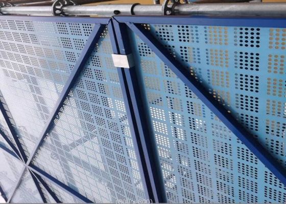 1.2*1.8m बाहरी दीवार पर पंच की गई धातु की शीट गिरने से बचाने वाली स्क्रीन पर चढ़ने वाला फ़्रेम