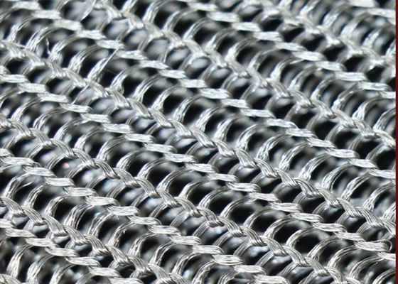 2 इंच चौड़ाई क्लोज़ निट वायर मेश मल्टी फिलामेंट टिकाऊ फ्लैट गोल