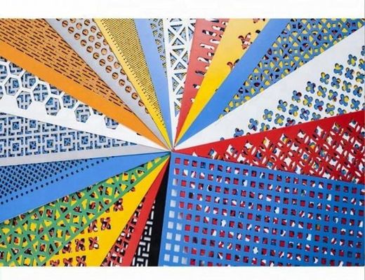 स्लॉटेड होल पंच्ड मेटल स्क्रीन एल्युमिनियम परफोरेटेड पैनल्स मल्टीपल कलर्स